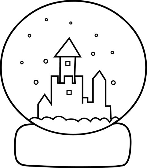 481x550 Cute Snow Globe Coloring Page