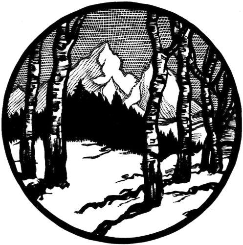 497x500 Winter Landscape Engraving Free Vintage Art