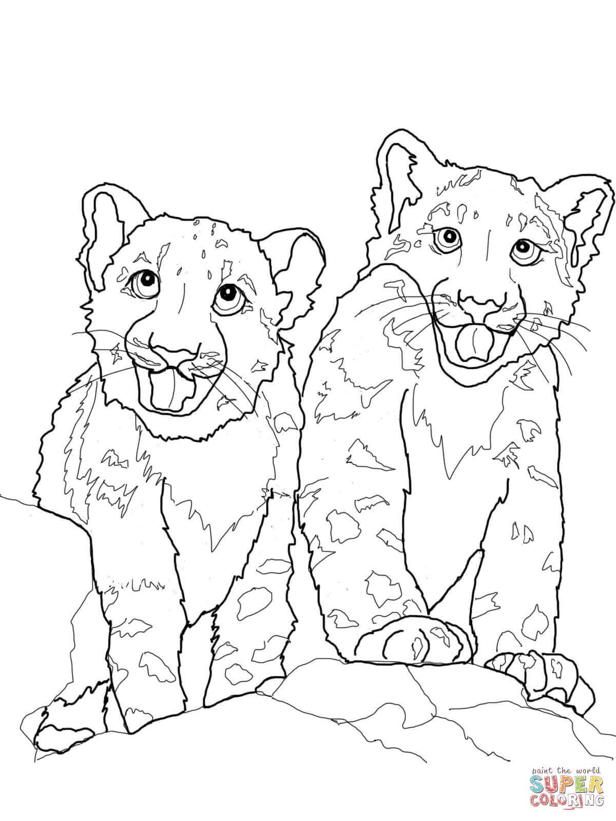 1200x1600 Babies Snow Leopard Coloring Page Free Printable Coloring Pages