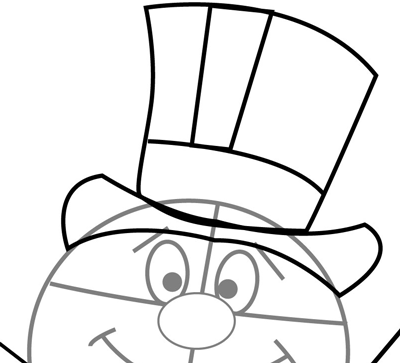 400x363 How To Draw Frosty The Snowman Step By Step Drawing Tutorial