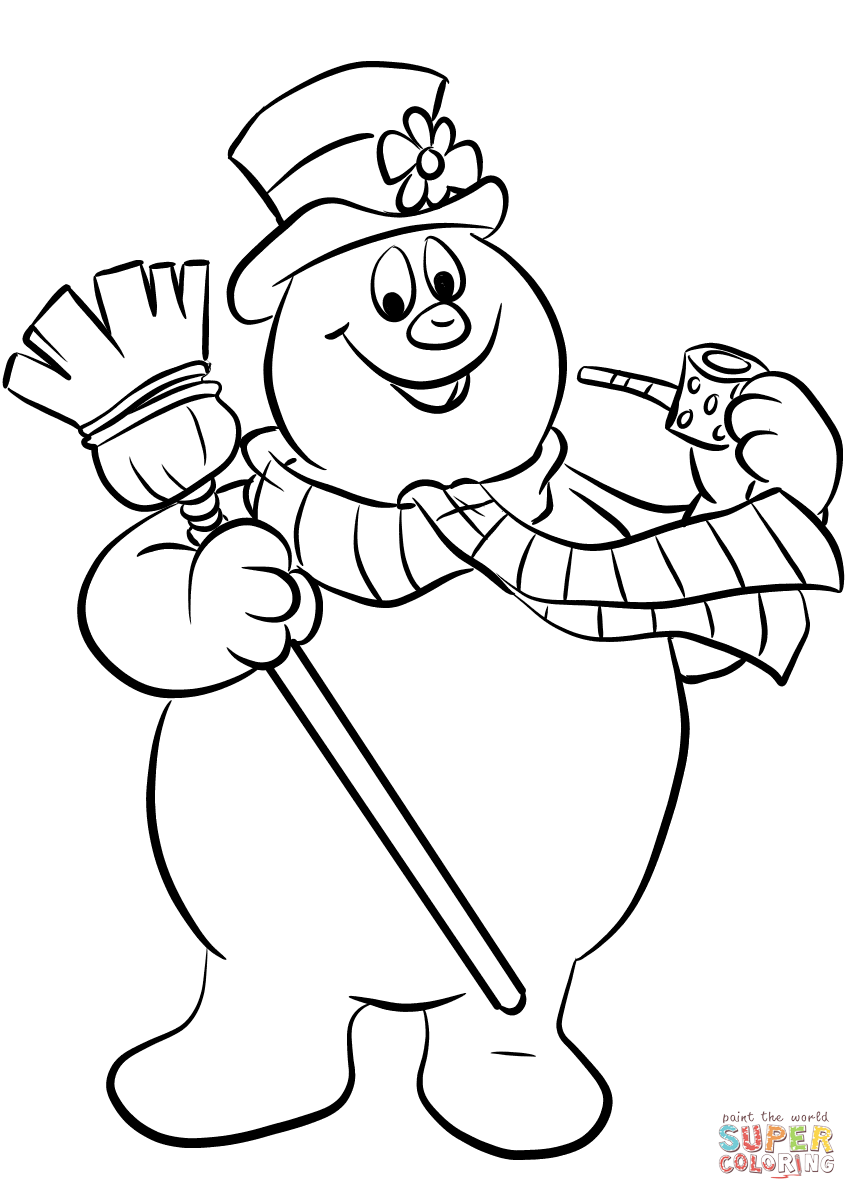 857x1200 Frosty The Snowman Coloring Page Free Printable Coloring Pages