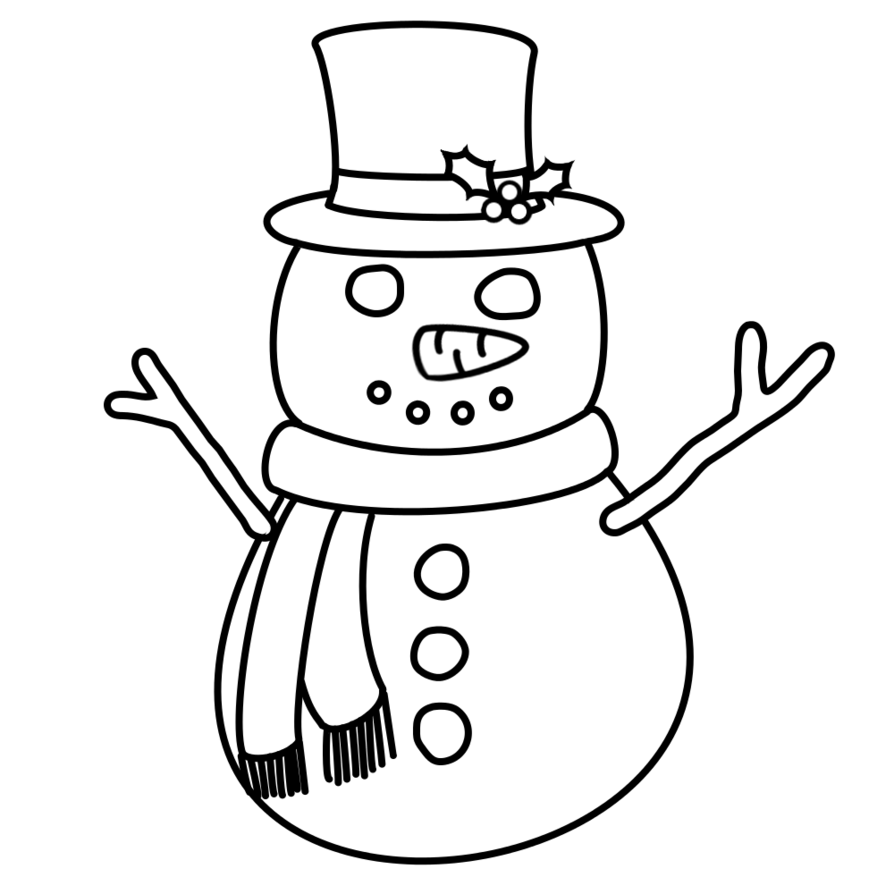 894x894 Snowman Digital Stamp By Janettebernard