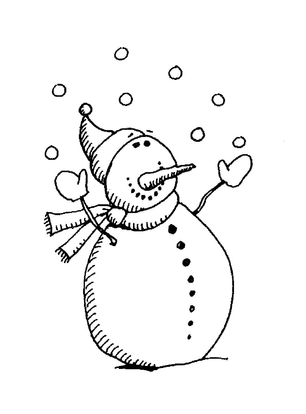 Snow Man Line Drawing at GetDrawings | Free download