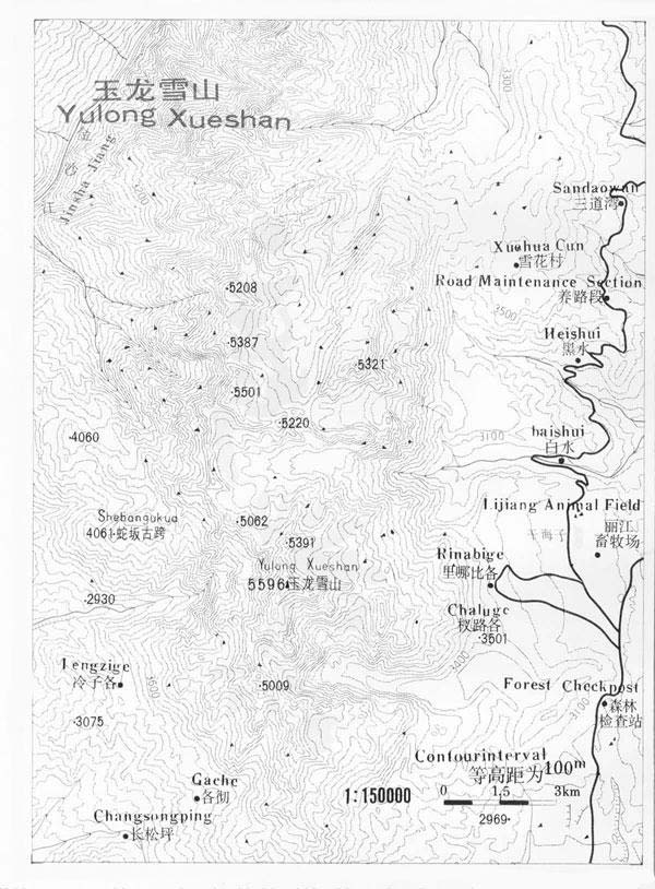 600x814 Jade Dragon Snow Mountain Map