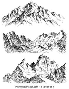 235x304 House In Mountain The Snow Landscape Hand Drawn Vector