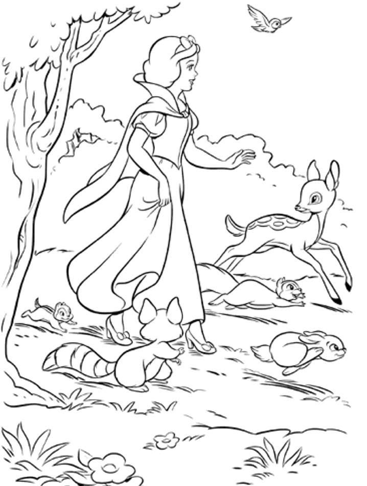 718x950 Coloring Pages Snow White And The Seven Dwarfs