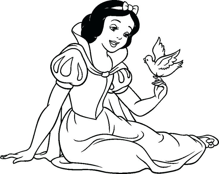 736x587 Disney Princess Coloring Page Best Snow White Coloring Pages Ideas