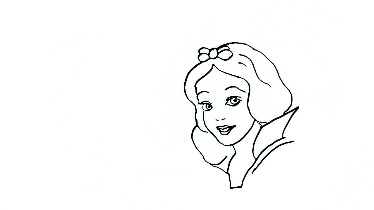1280x720 How To Draw Snow White, Disney Princess In Easy Steps