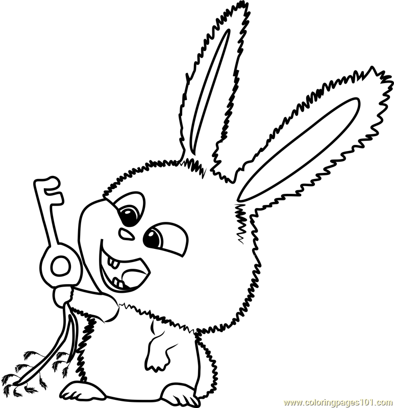 772x800 Snowball With Key Carrot Coloring Page