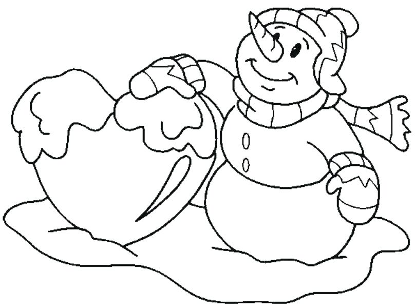 808x600 This Is Snowman Coloring Page Images Winter Coloring Page Snowman