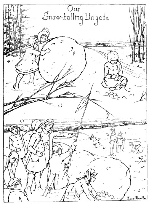 503x688 Snowball Fight Drawing