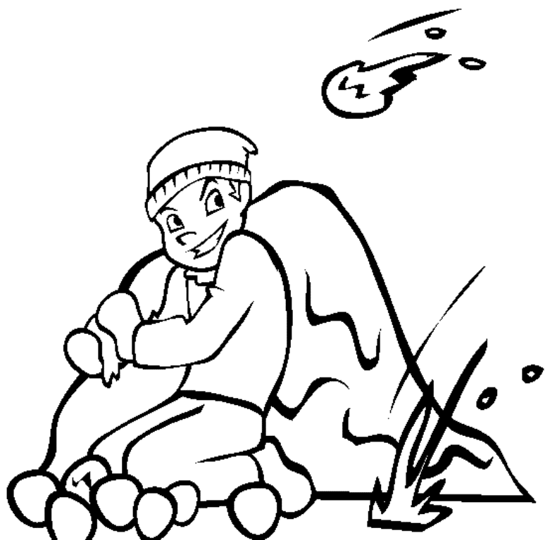 781x768 Winter Coloring Pages For Kids Snowball Fight Winter Coloring