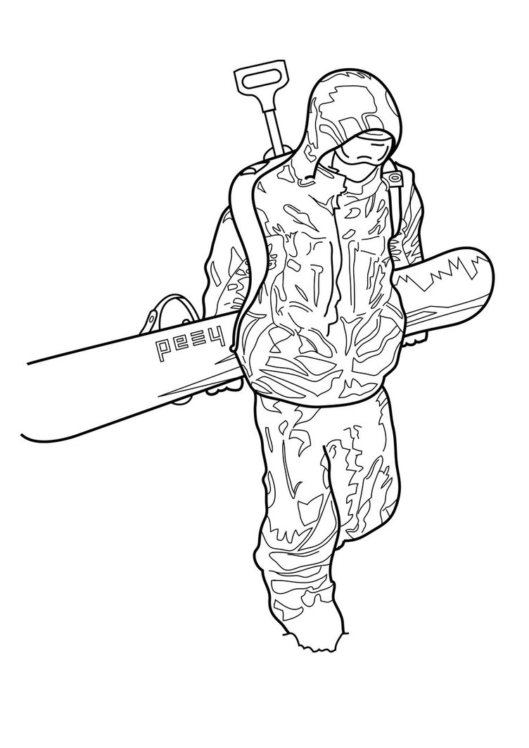 752x1063 Snowboarder By Rodoakes