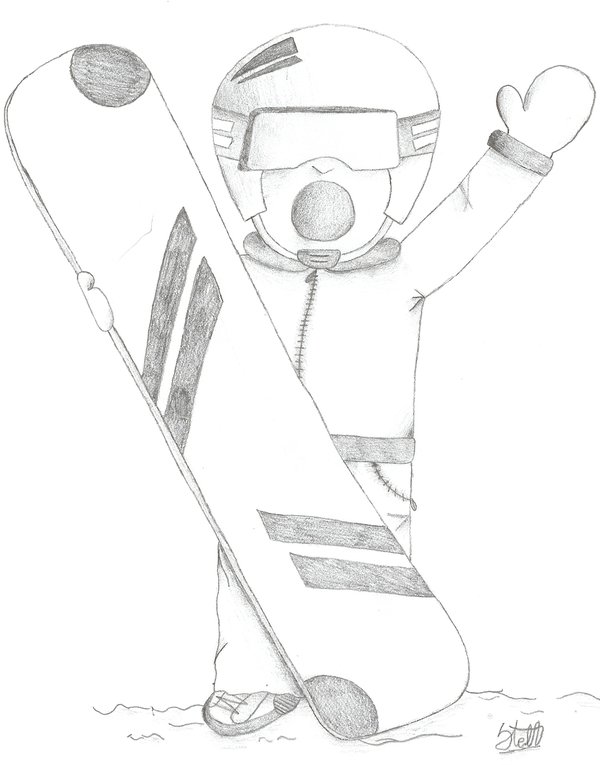 600x765 Snowboarder By Stela Worm