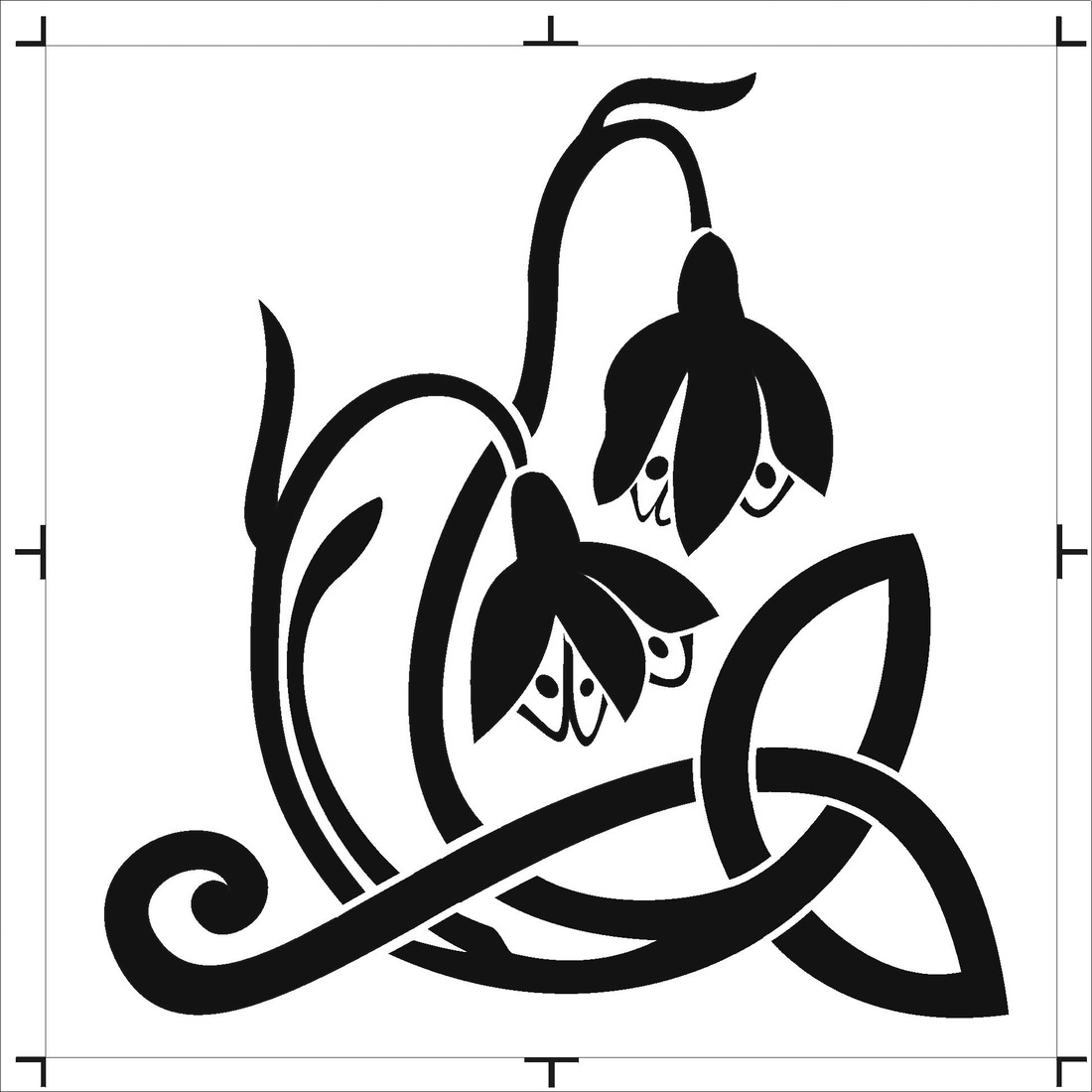 1100x1100 Snowdrop Flower Tattoo Free Download Clip Art Pix For Drawing