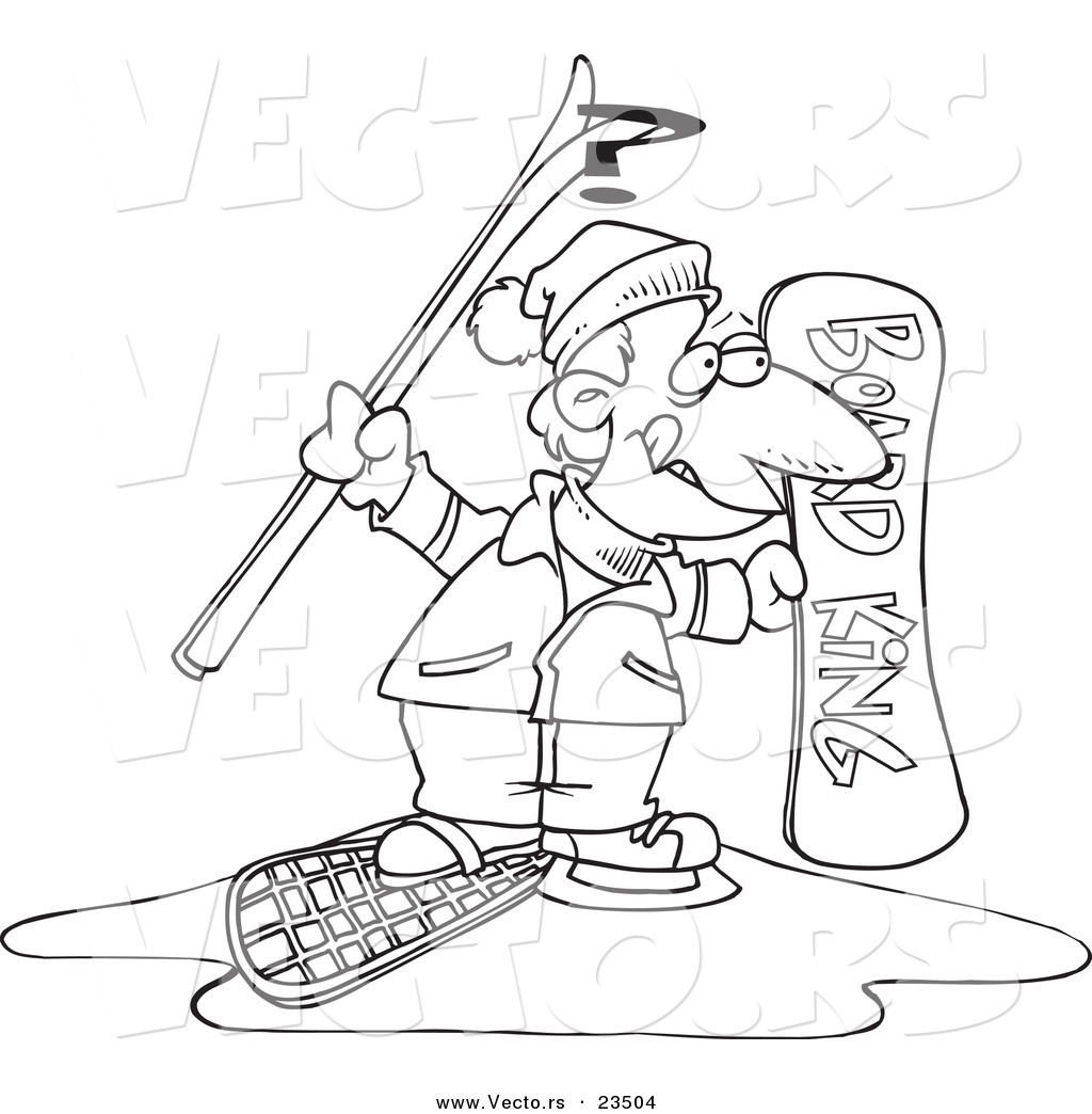 1024x1044 Cartoon Vector Of Cartoon Snow Sport Guy