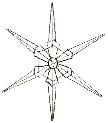 350x397 How To Draw A Snowflake