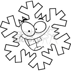 300x300 Royalty Free Cartoon Snowflake 381334 Vector Clip Art Image
