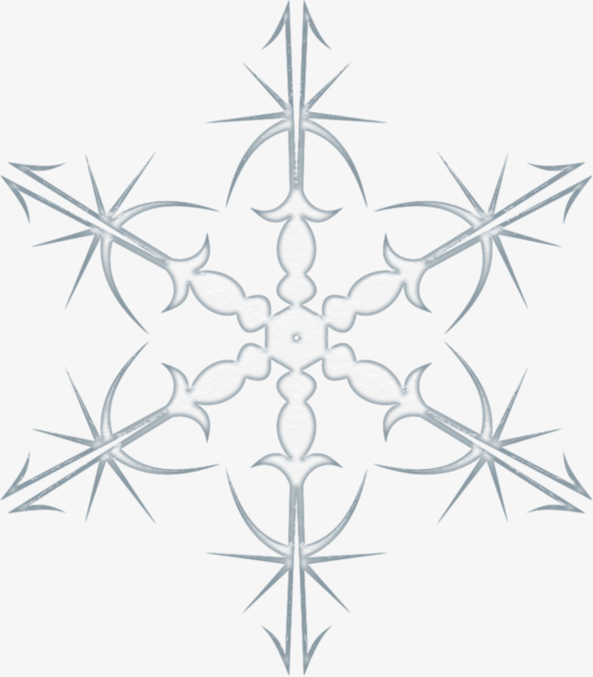 650x742 Cartoon Blue Hand Painted Decorative Snowflake, Christmas