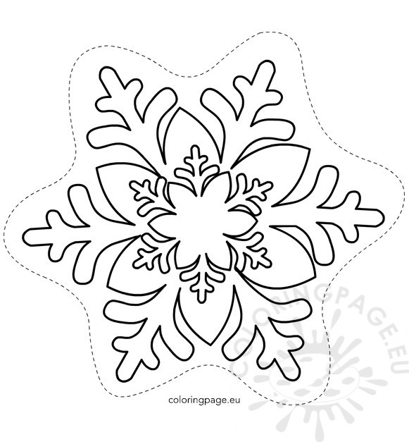 581x627 Free Printable Snowflake Template Coloring Page