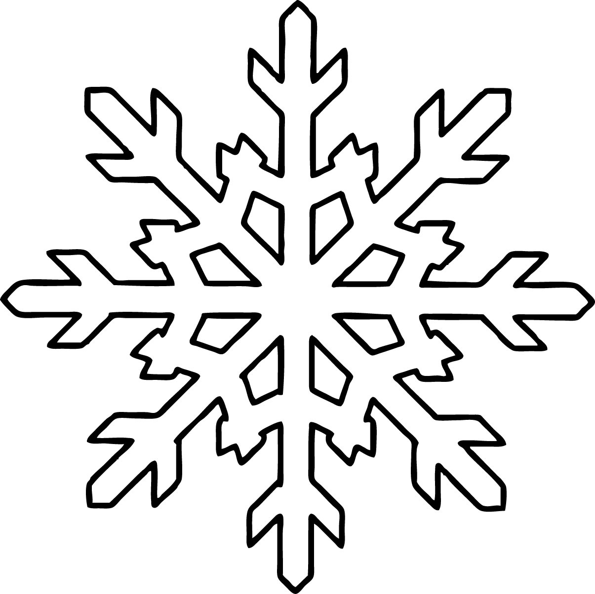 1205x1204 Winter Snowflake Coloring Pages For Kids