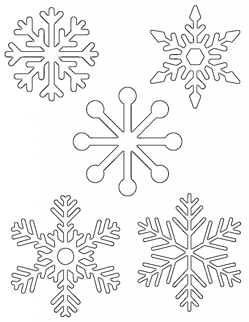 791x1024 Simple Drawing Of A Snowflake Free Printable Snowflake Templates