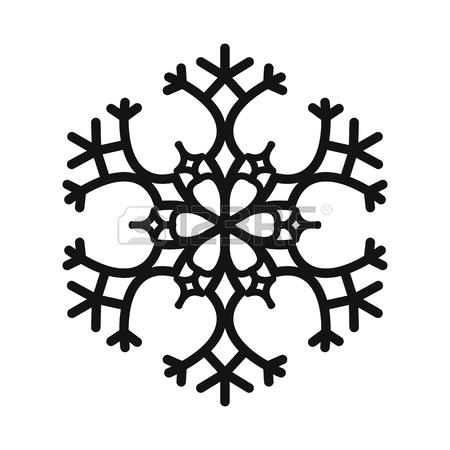 450x450 Winter Ornament Background, White Snowflakes On Dark Cyan Gradient