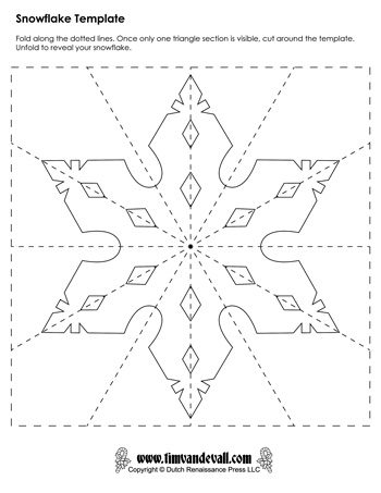 350x453 Snowflake Template