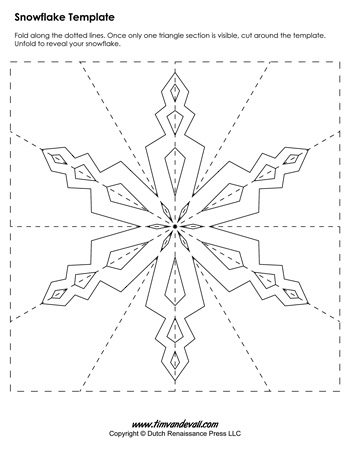 350x453 Snowflake Template