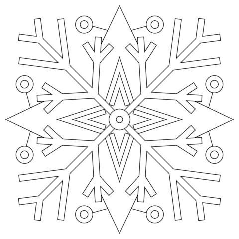 480x480 Snowflakes Mandala Coloring Page Free Printable Coloring Pages