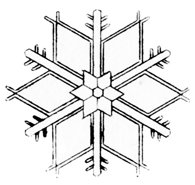 750x712 Snowflake Line Clipart