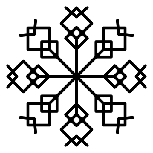 512x512 Snowflake Line Squares
