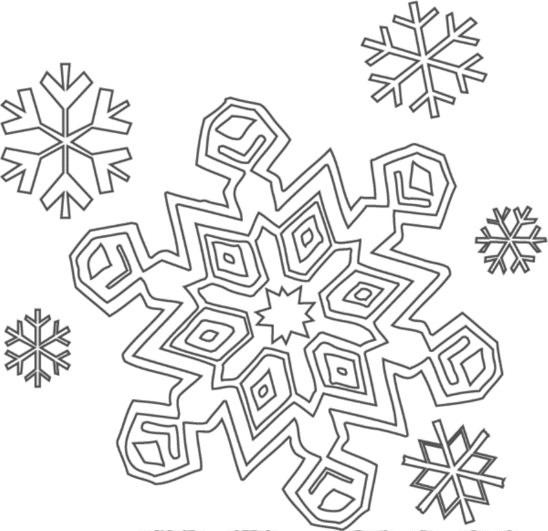 1080x1048 Simple Snowflake Coloring Pages 323876