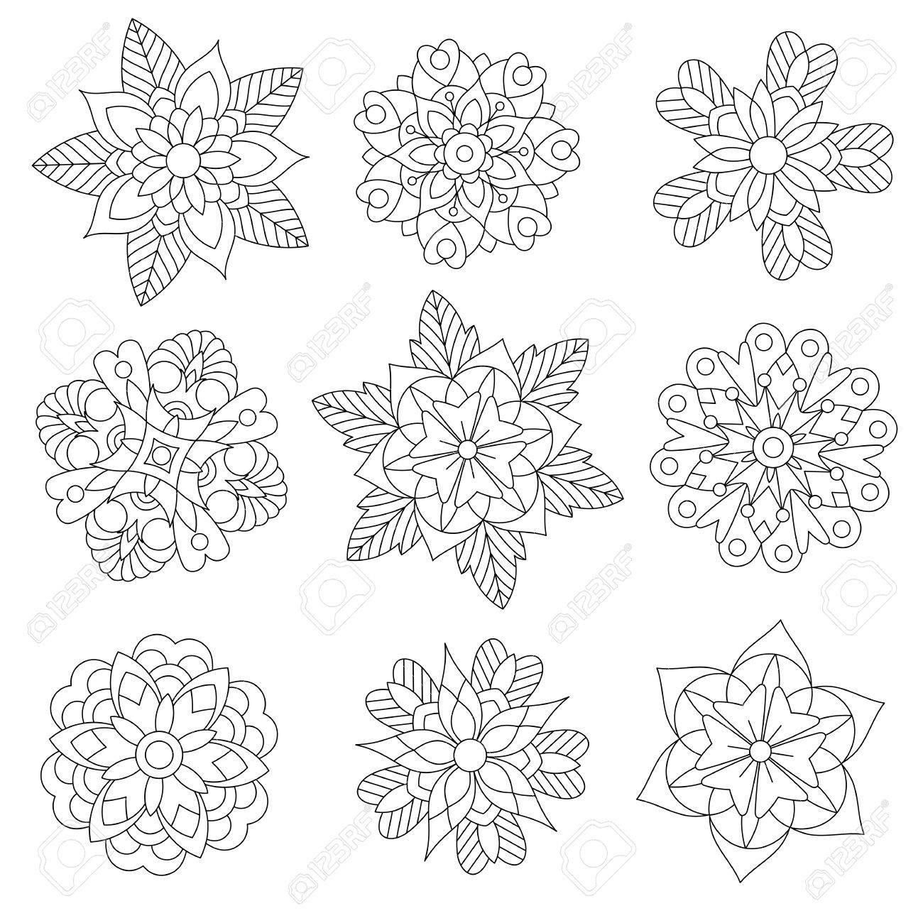 1300x1300 Coloring Page Christmas Floral Decorations. Collection