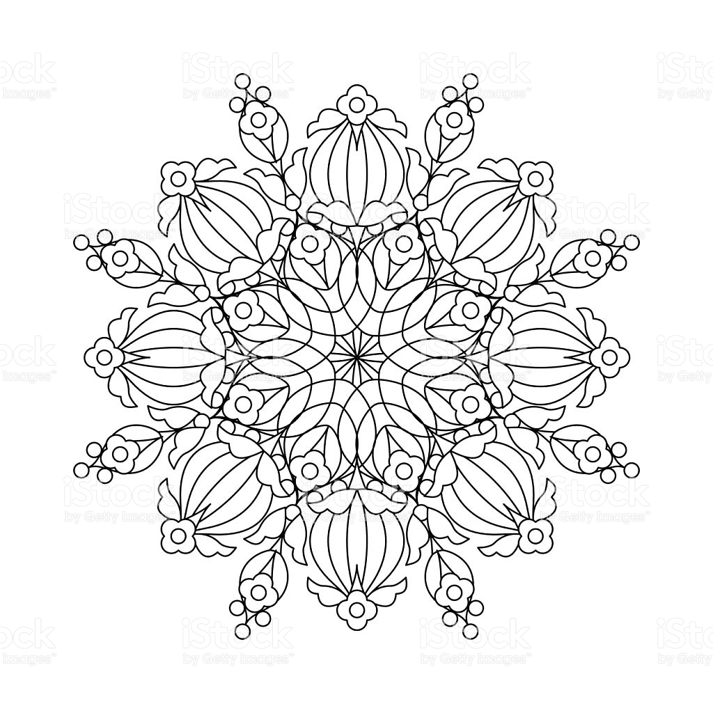 1024x1024 Snowflake Lineart Clipart