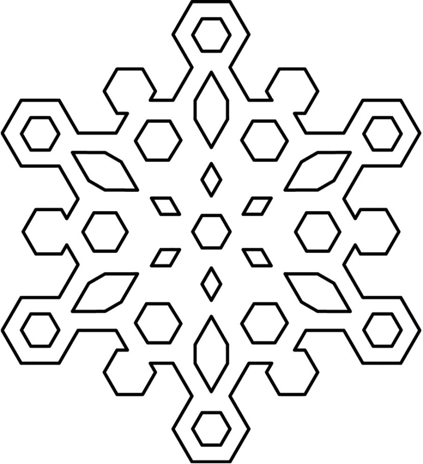 830x910 White Snowflake Clip Art