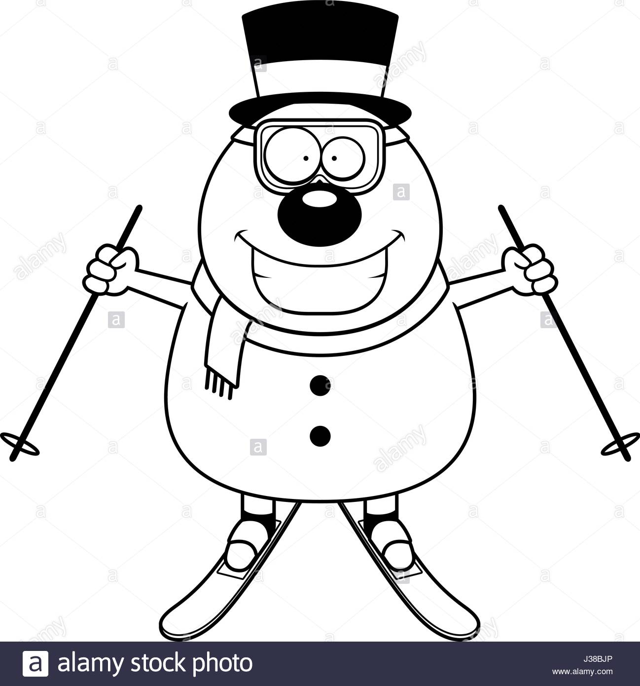 Snowman Cartoon Drawing