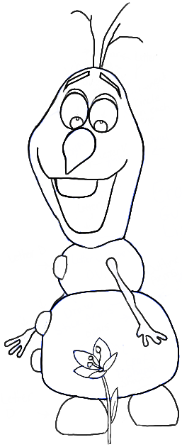 257x630 How To Draw Olaf The Snowman From Disneys Frozen Drawing Tutorial
