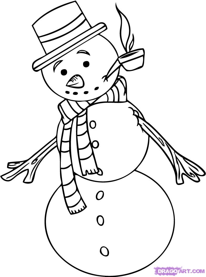 786x1054 How To Draw Frosty The Snowman Step 5 Ideas