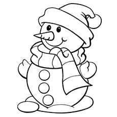 230x230 Print Coloring Image Snowman, Winter Ideas And Crafts
