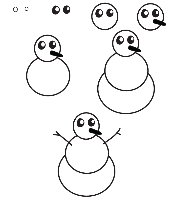 700x900 Drawing Snowman