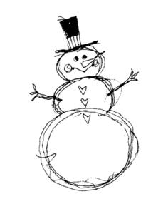 236x300 F4791 Sketch Snowman Printworks Collection Inc, Est. 1988