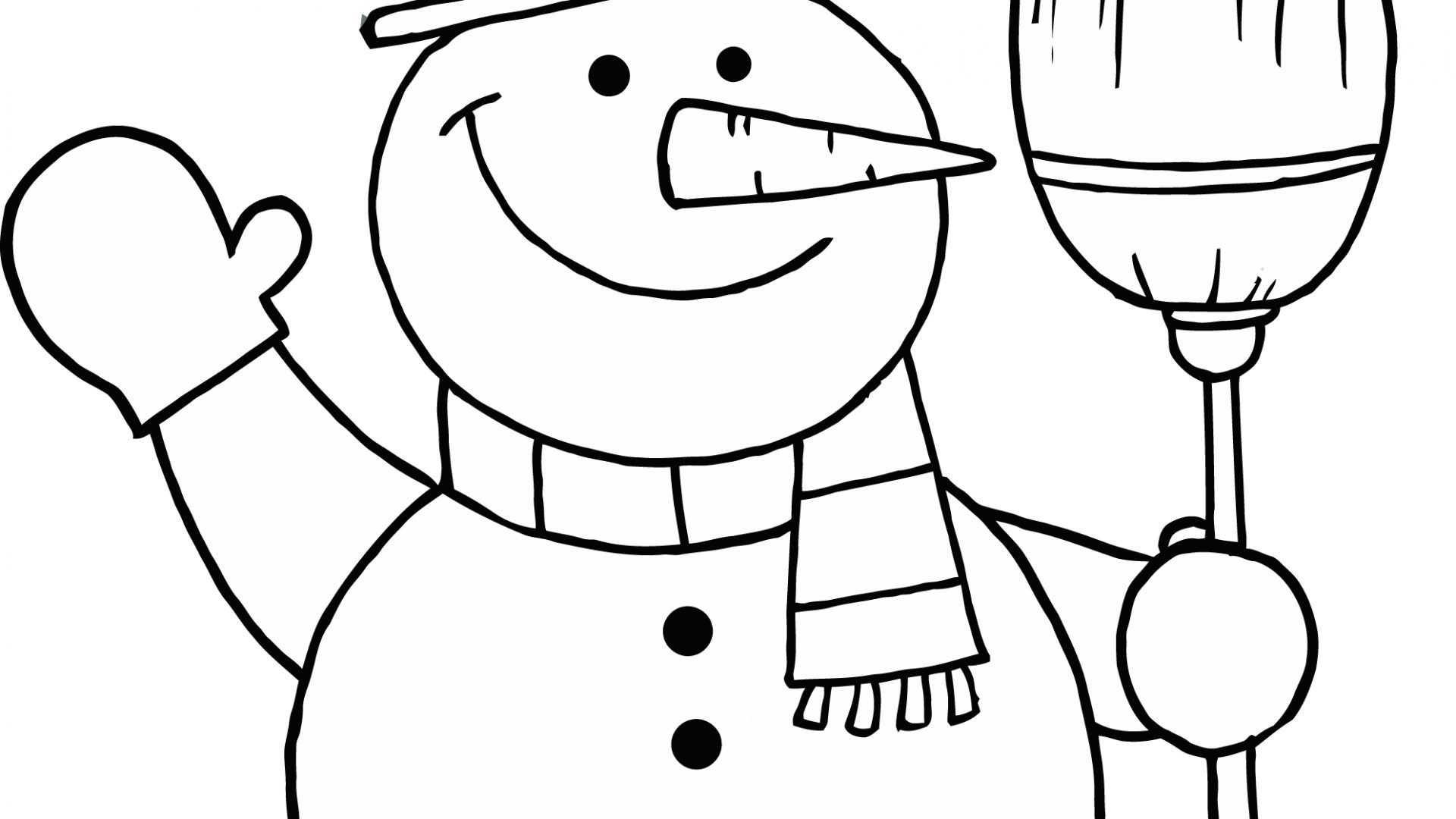 1920x1080 Heart And Snowman Coloring Pages To Print Printable For Kids