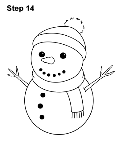 386x500 How To Draw A Snowman
