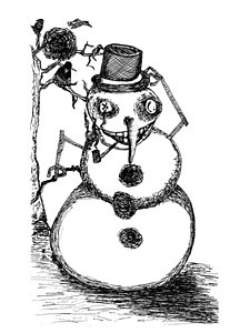 225x300 Snowman Drawings