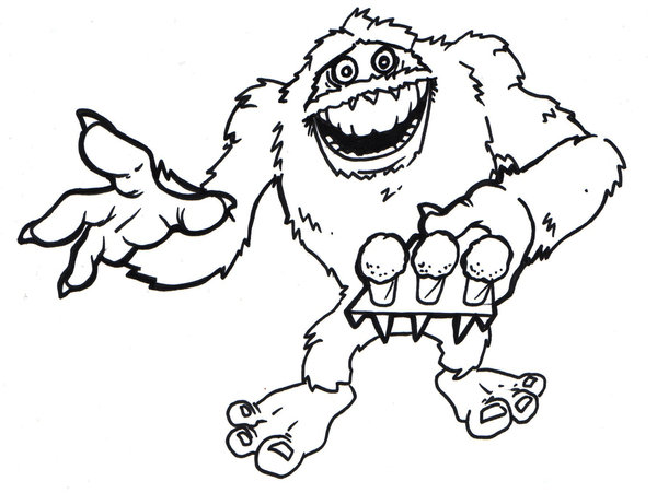 600x451 Abominable Snowman Drawing