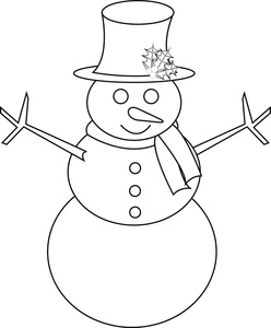 Snowman Line Drawing at GetDrawings | Free download