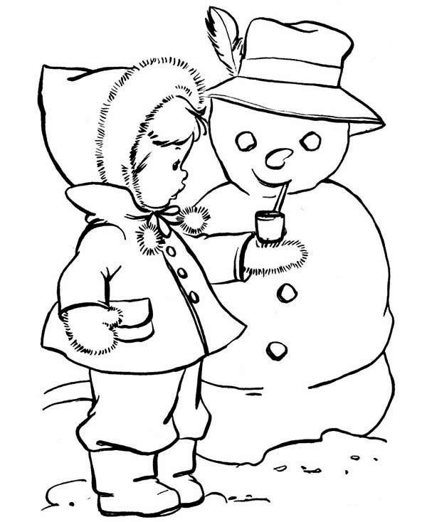 Snowman Line Drawing at GetDrawings | Free download