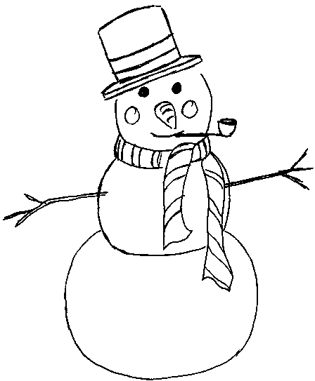 448x543 Snowmen Drawing Coloring ~ Child Coloring