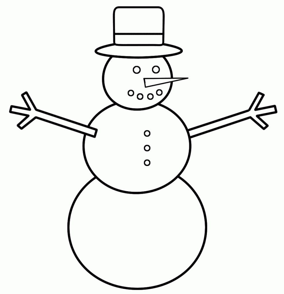 991x1024 Drawing Of A Snowman